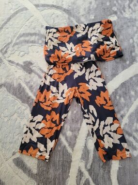 Worn By The Beautiful Skirt With Under Shorts in Navy, Orange & Cream